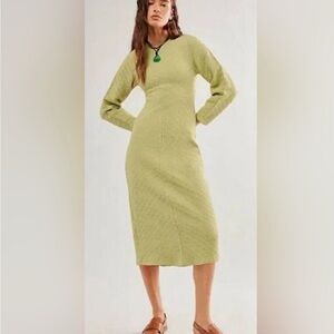Brand new free people dress with tags. Size small and green.